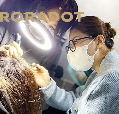 두피문신 교육 및 전문가 양성 | 로라도트 SMP 아카데미 - 여성 SMP - 측두부 두피문신