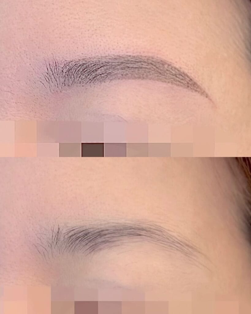 섀도우눈썹 직후